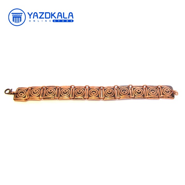دستبند مسی قطاری طرح دایره